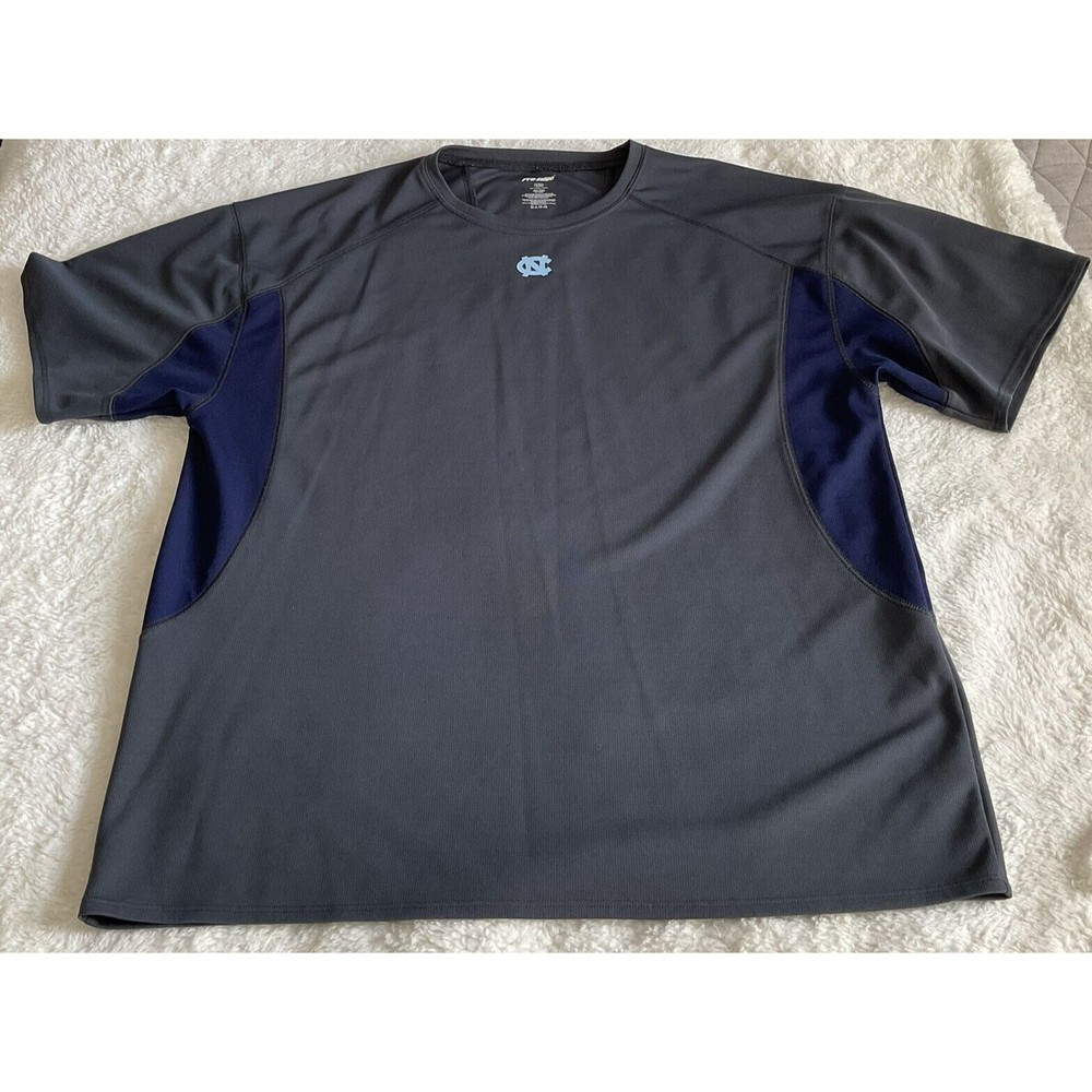 UNC Chapel Hill￼ Pro Edge Performance Mens Gray T-Shirt With UNC Logo Size XL